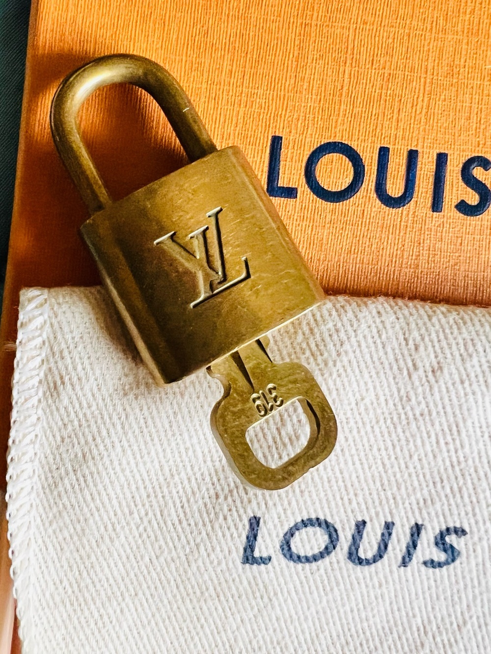 Louis Vuitton Brass Padlock with Key - Brass Finish